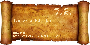 Tarsoly Réka névjegykártya